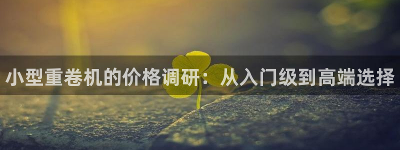 辉达娱乐最新现状：小型重卷机的价格调研：从入门级到高端选择