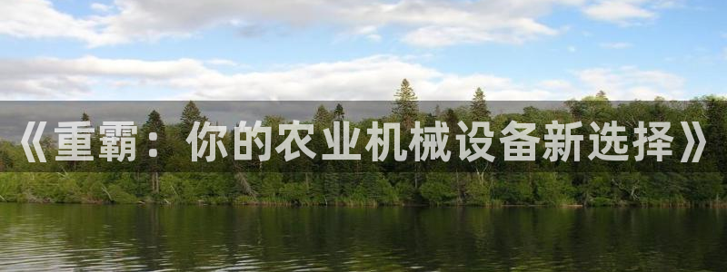 辉达娱乐体彩：《重霸：你的农业机械设备新选择》