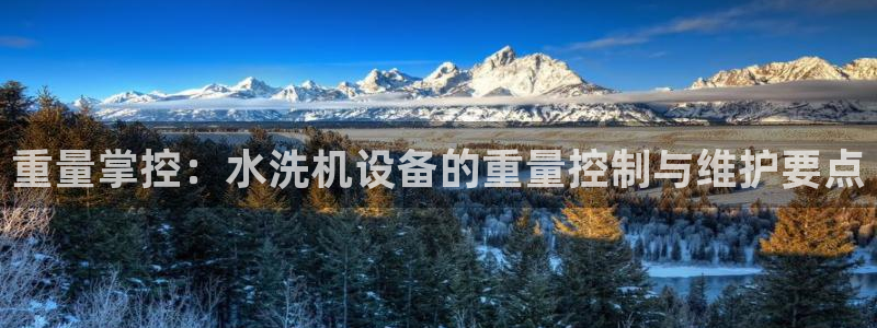 信誉辉达娱乐在线游戏：重量掌控：水洗机设备的重量控制与维护要