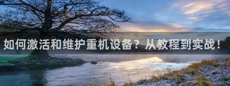 代理辉达娱乐官方网址：如何激活和维护重机设备？从教程到实战！