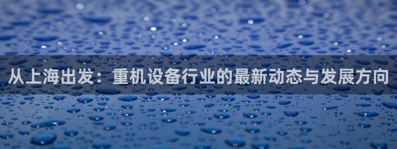 辉达娱乐珈75775：从上海出发：重机设备行业的最新动态与发