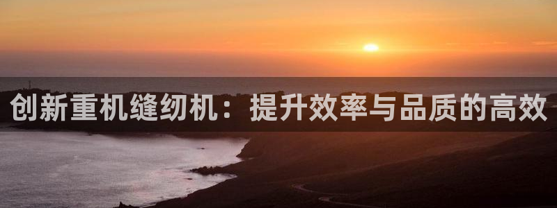 辉达平台官网网站：创新重机缝纫机：提升效率与品质的高效