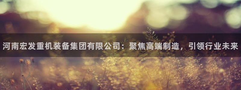 辉达平台注册入口：河南宏发重机装备集团有限公司：聚焦高端制造