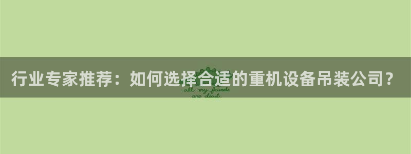 辉达娱乐己39444：行业专家推荐：如何选择合适的重机设备吊