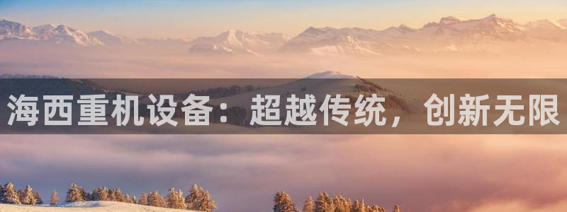 辉达平台官网下载：海西重机设备：超越传统，创新无限