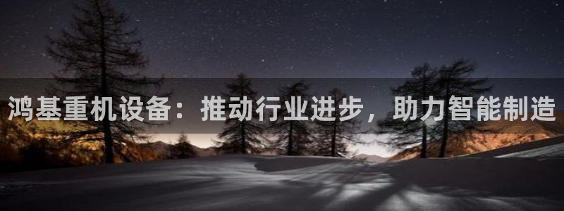 辉达娱乐 75505：鸿基重机设备：推动行业进步，助力智能制